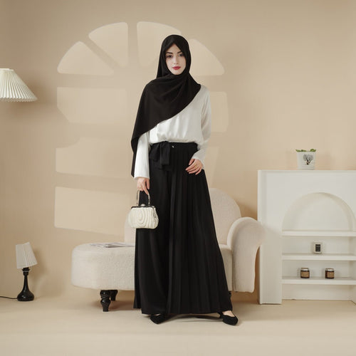 Archive Piece Pleated Overskirt, Wide-Cut Pants Set - MP012 (Size M Only)