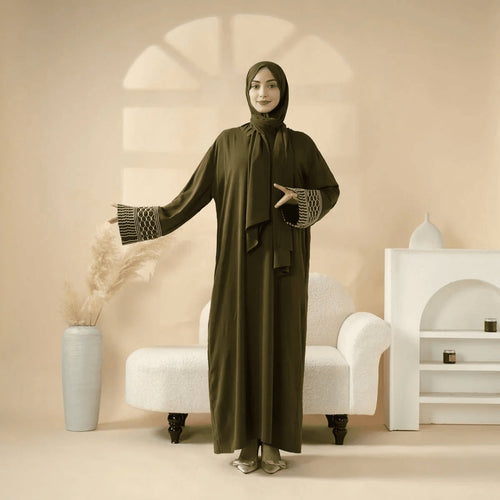 Archive Piece Portable Pocket Headscarf Dress Abaya - MP042 (Size Free Size Only)