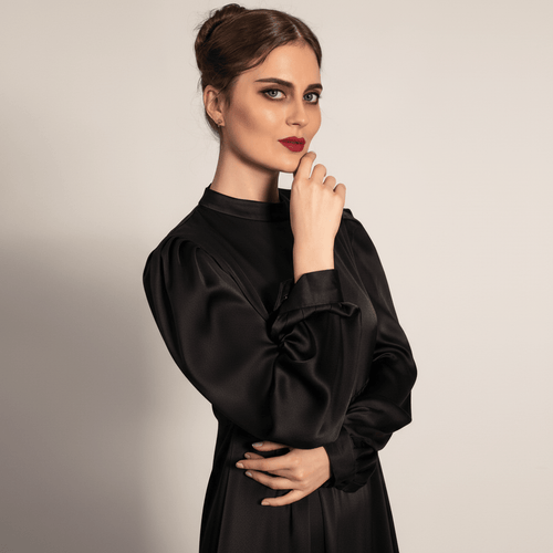 Archive Piece Satin Lantern Sleeve Maxi Dress - MP017 (Size S Only)