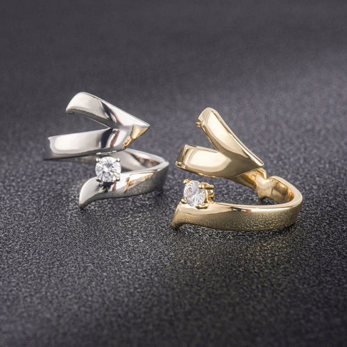 Artisan Asymmetric Diamond Ring Edgy Glamour for Standout Moments (MAC282)