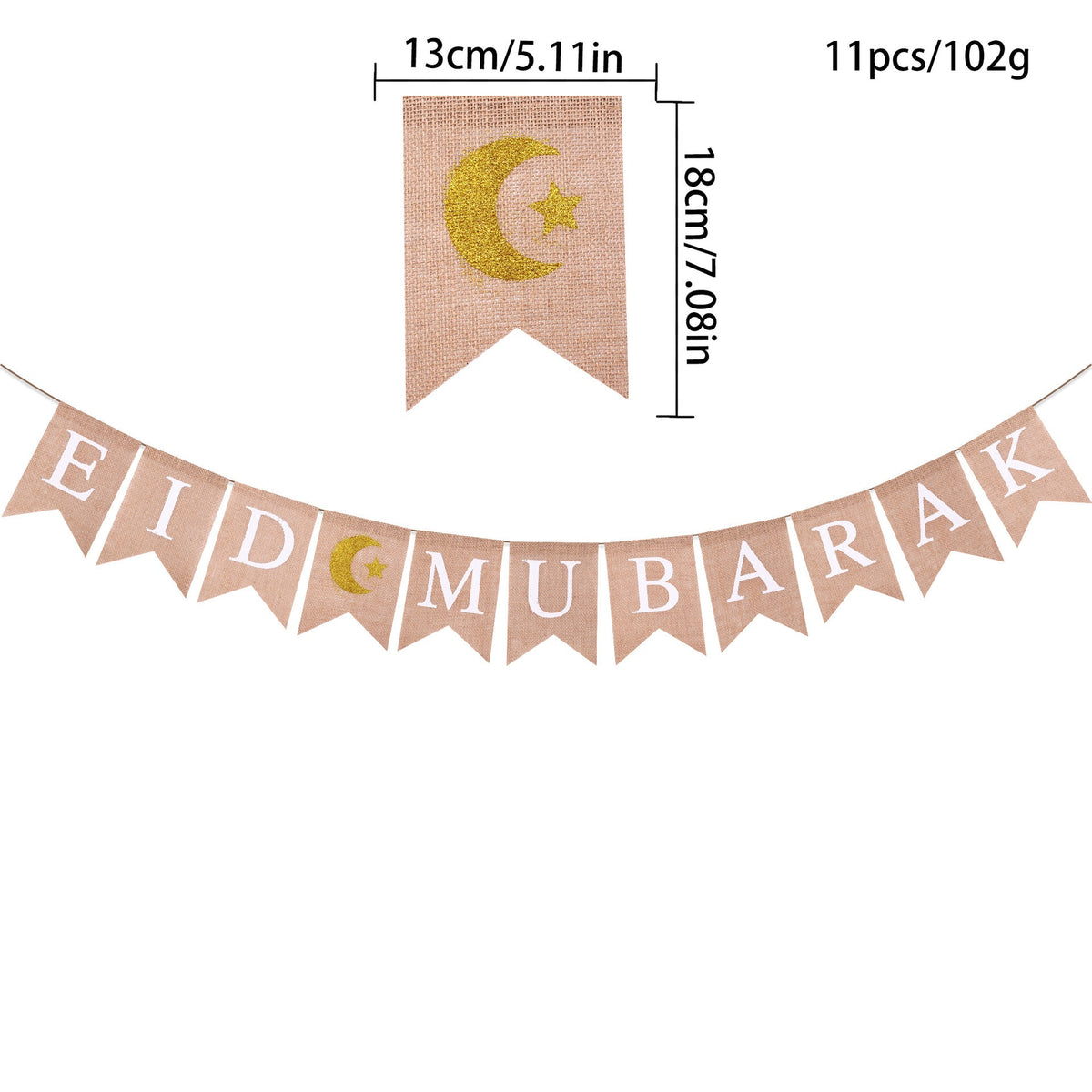 MR026 EID MUBARAK Party Decorative Banner