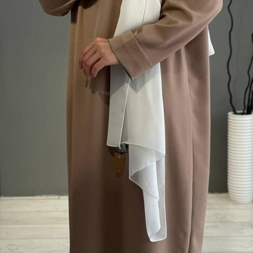 Classic Round Neck Pullover Maxi Dress | Minimalist Solid Color Fall Winter Dress(MA318)