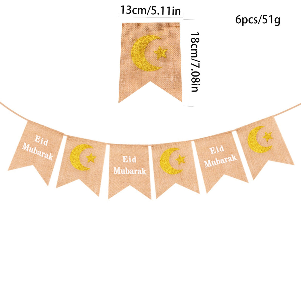 MR026 EID MUBARAK Party Decorative Banner