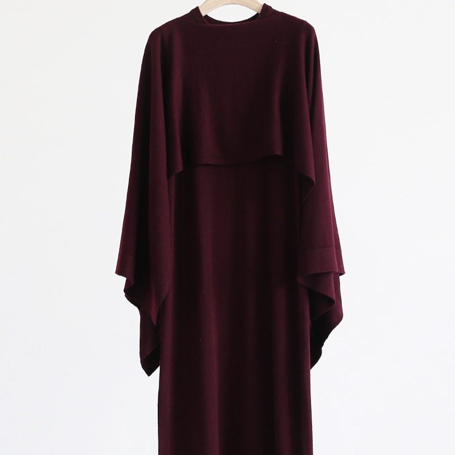 French-Style Two-Piece with Draped Poncho (MS310)