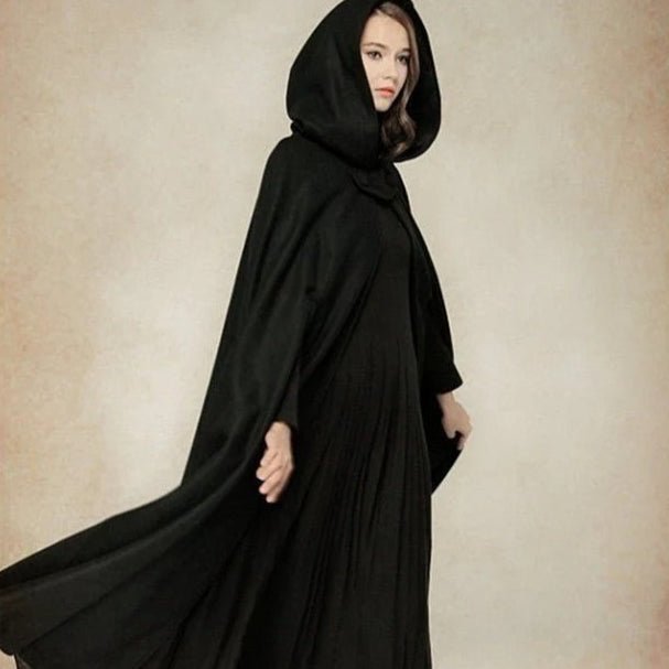 Hooded Shawl Extended Cape Coat | Versatile 5-Color Hooded Shawl Poncho (MOA088)