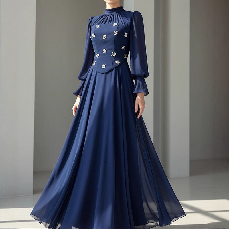 Jewel Embellished Maxi Dress (MS393)
