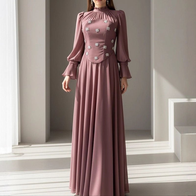 Jewel Embellished Maxi Dress (MS393)