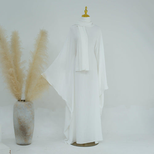 Butterfly Sleeve Plain Abaya (MA048)