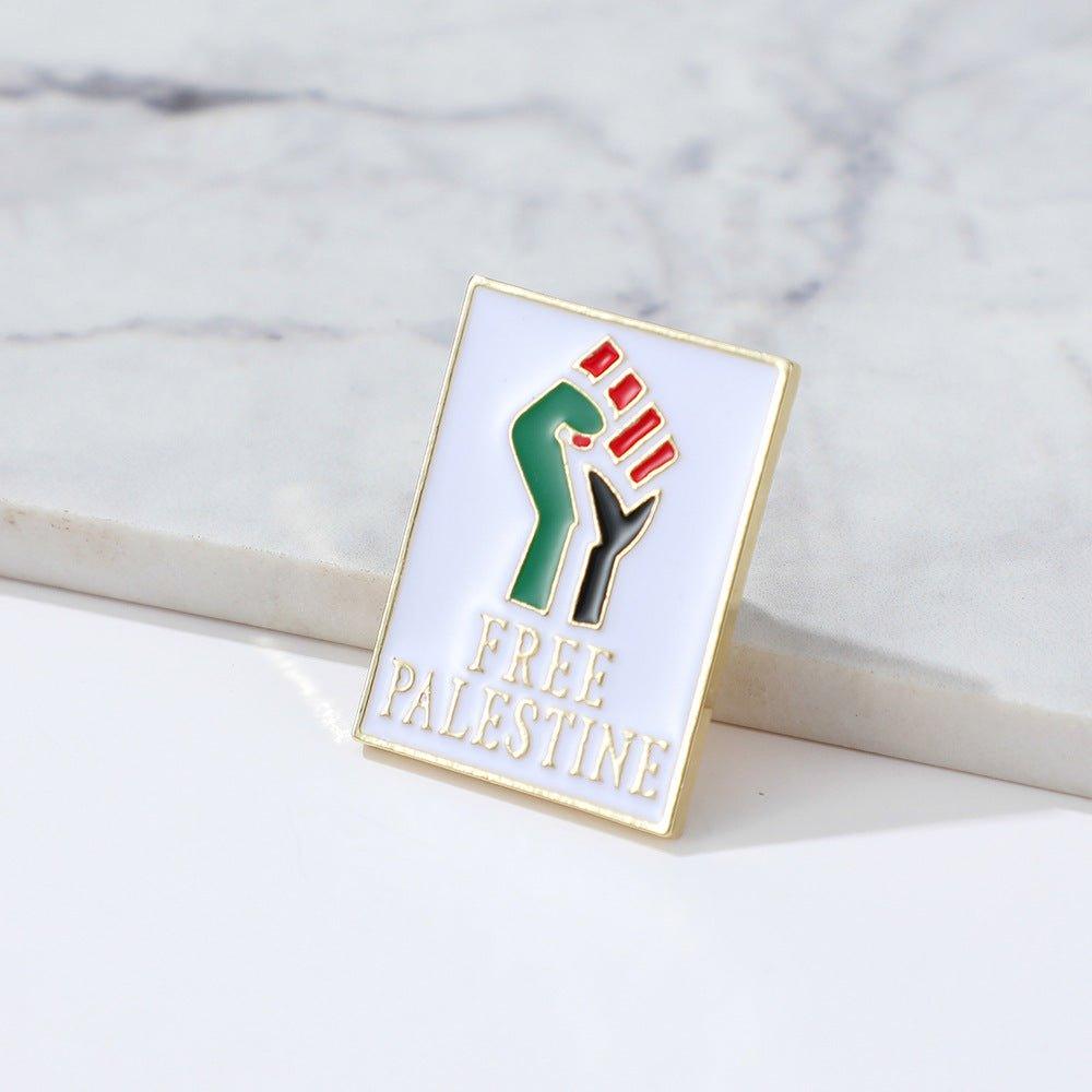 MAC105 Free Palestine flag Keffiyeh pin