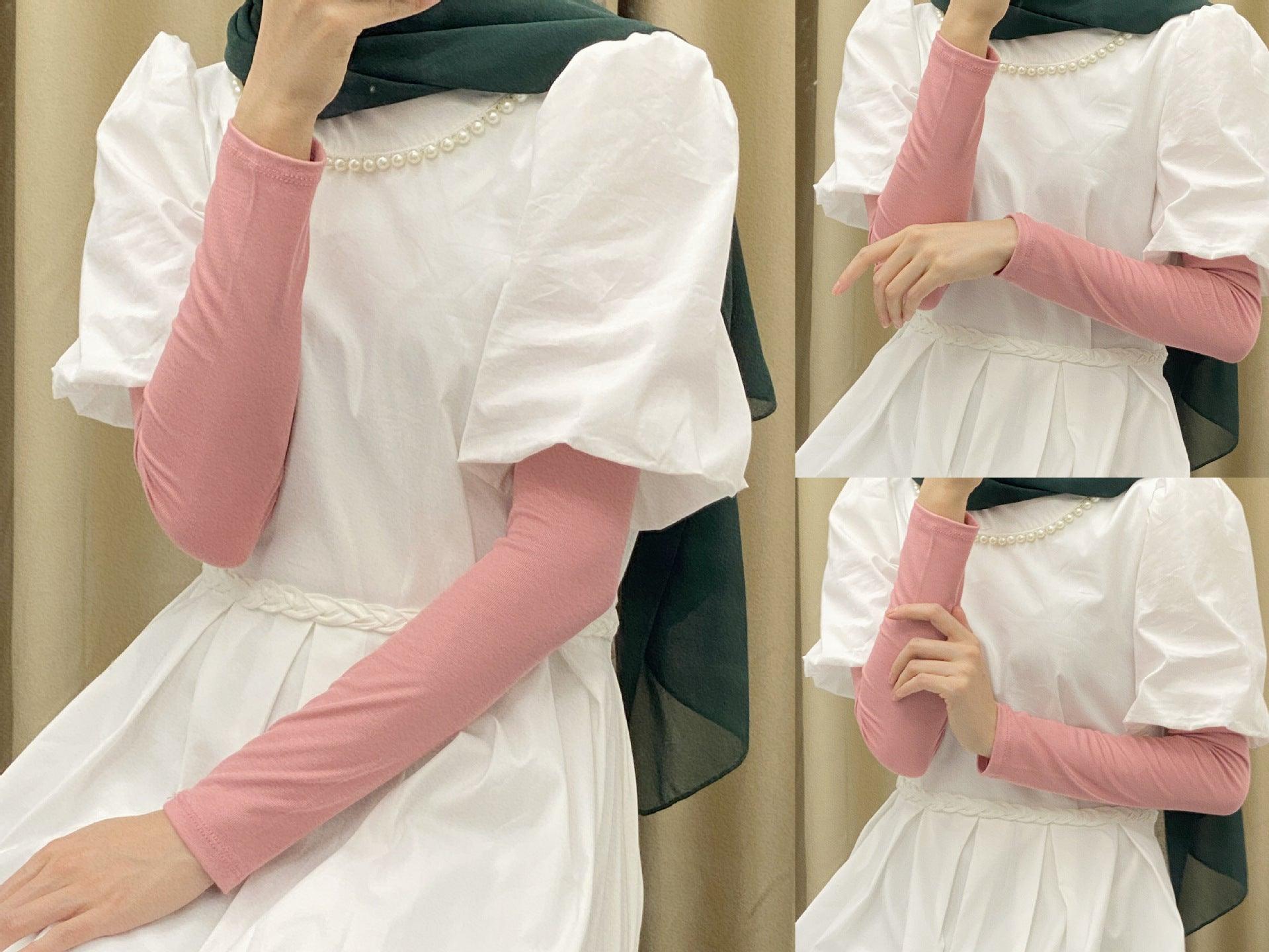 Solid Color Cotton Stretch Ice Sleeves(MAC120)