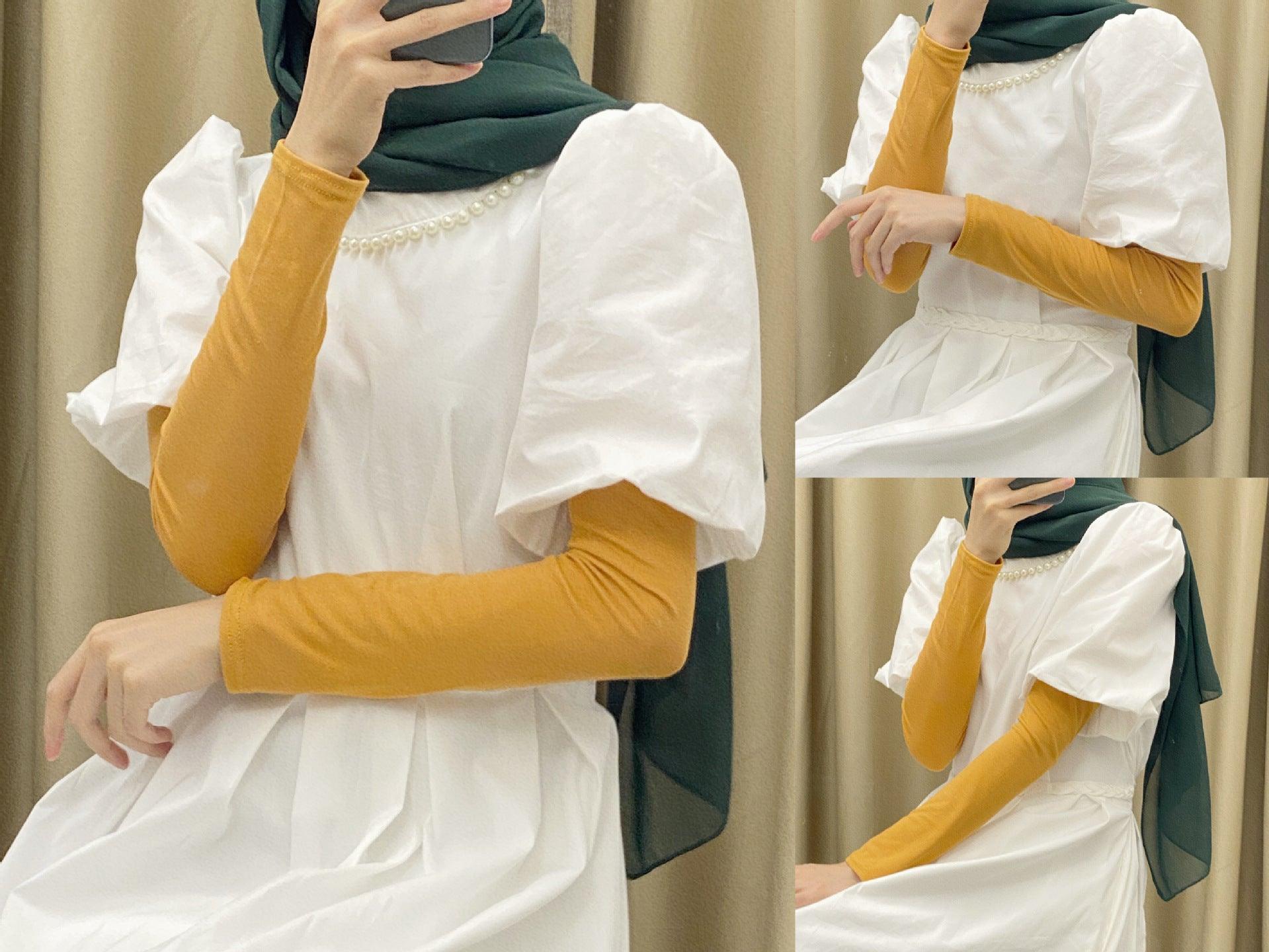 Solid Color Cotton Stretch Ice Sleeves(MAC120)