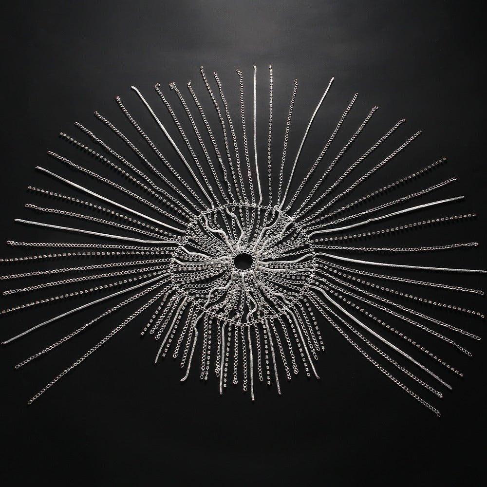 MAC153 High-end Tassel Rhinestone Hair Chain