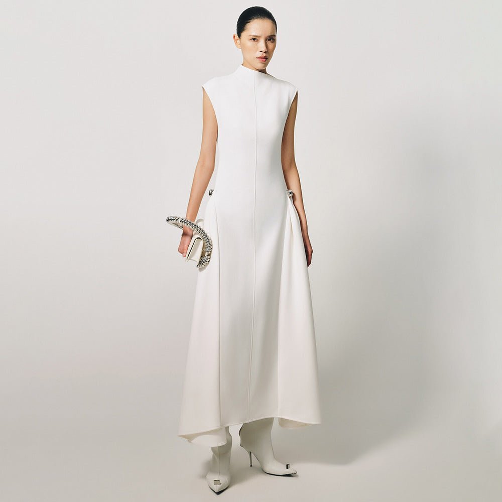 Minimalist Sleeveless Fitted Maxi Dress (MS382)