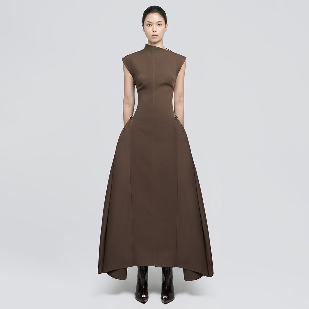 Minimalist Sleeveless Fitted Maxi Dress (MS382)