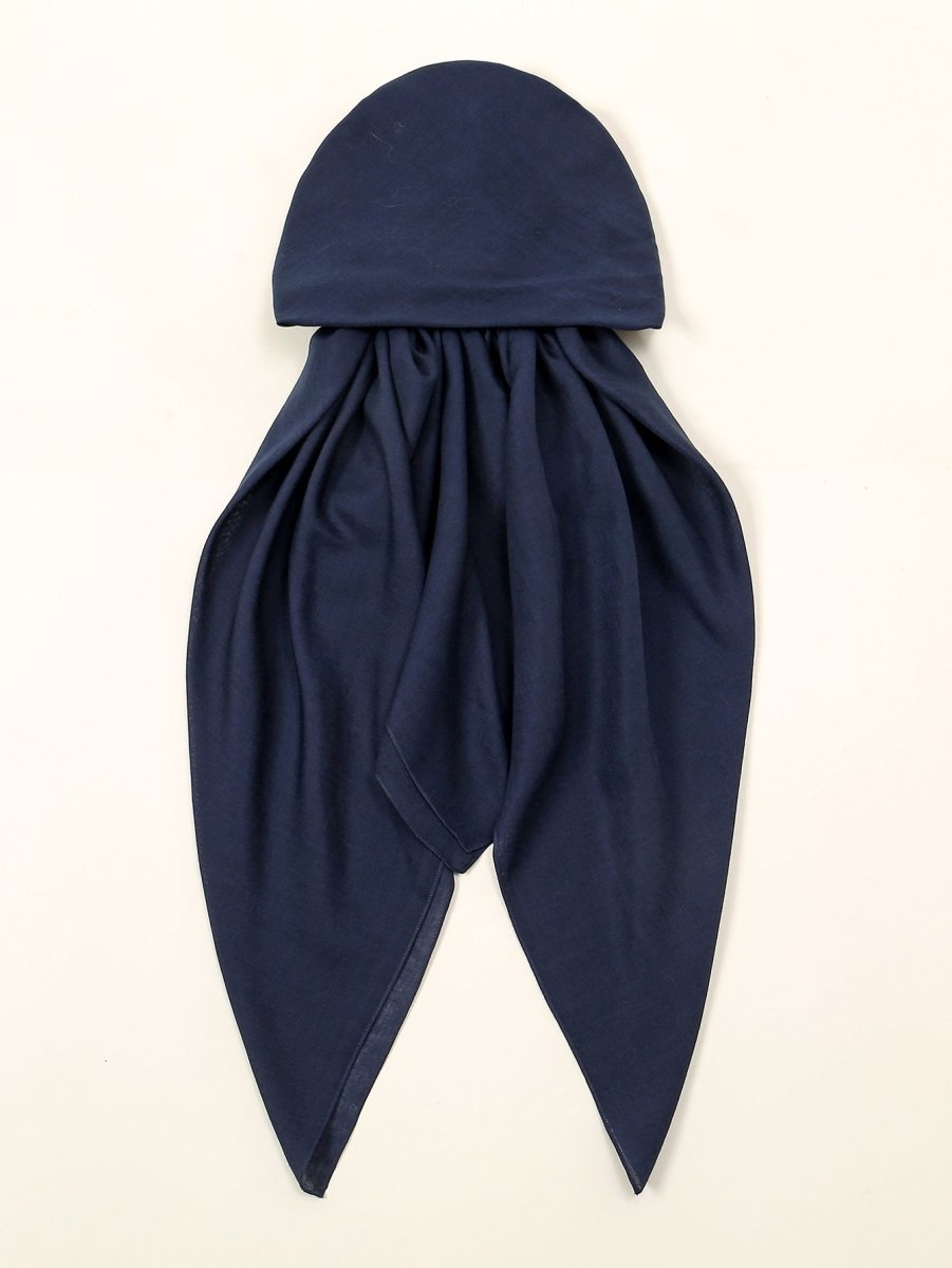 Premium Elastic Turban Caps Triangle Headwrap with Two-Tail Pullover Design (MH118)