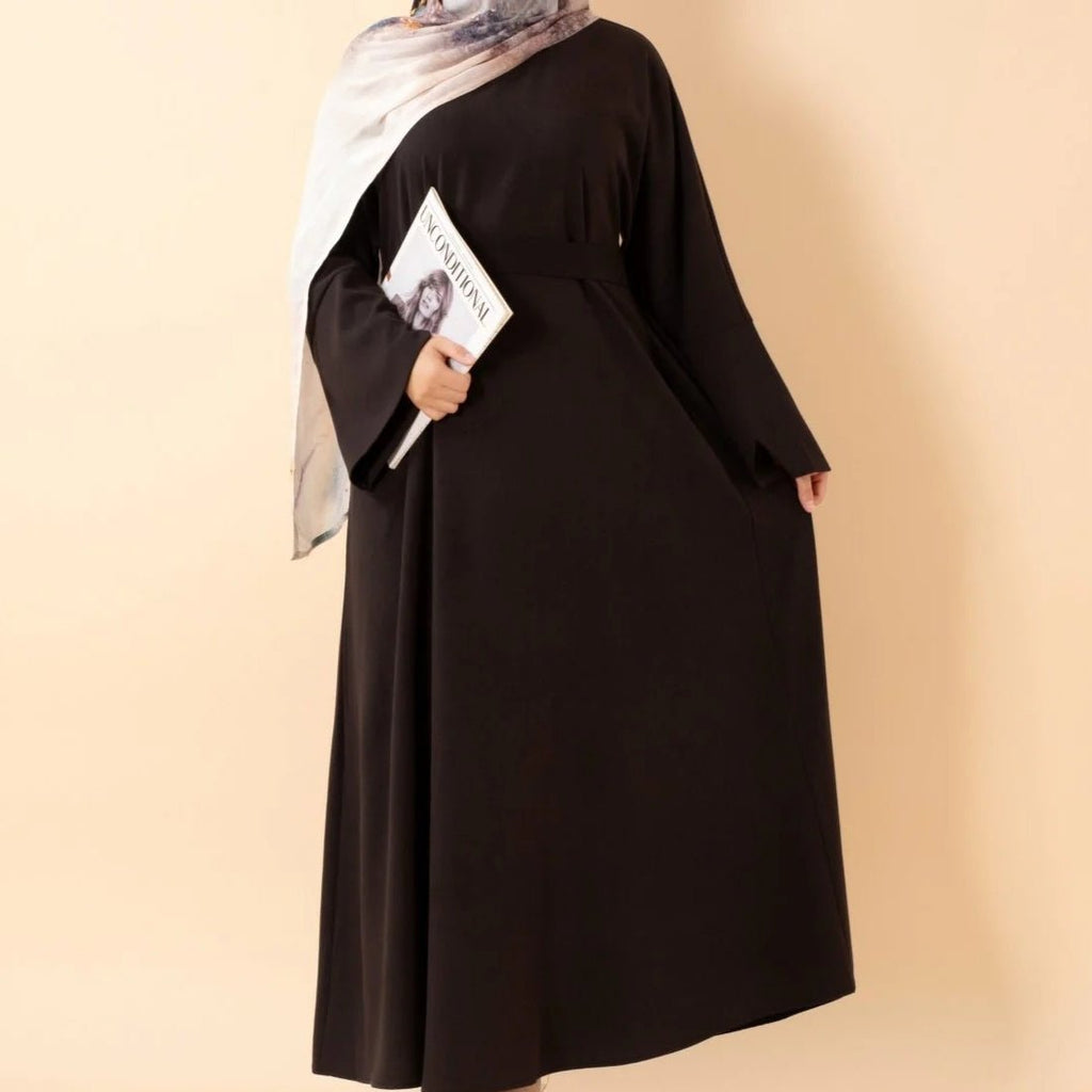 Premium Linen Effect Pullover Abaya with Pockets (MA341)