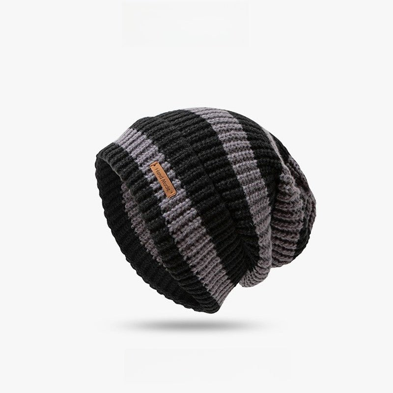 Striped Slouchy Beanie Hat(MAC305)