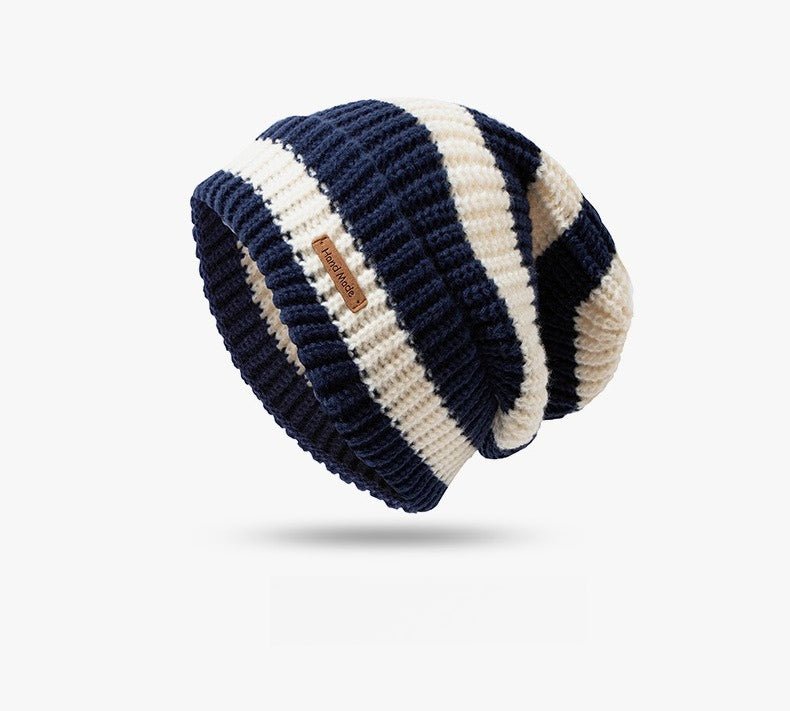 Striped Slouchy Beanie Hat(MAC305)
